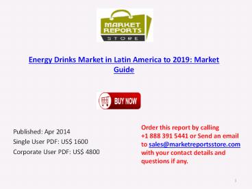 Energy Drinks Industry in Latin America 2019