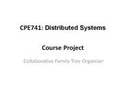 CPE741: Distributed Systems Course Project