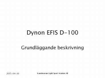 Dynon EFIS D-100