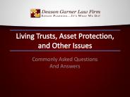 Living Trusts, Asset Protection and Other Issues
