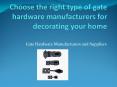 Gate Hardware Manufacturers and Suppliers