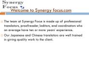 Get accurate data translation services by Synergy focus