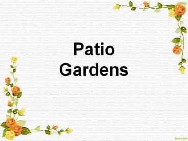Patio Gardens