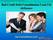 Bad Credit Debt Consolidation For UK People