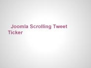 Joomla Scrolling Tweet Ticker