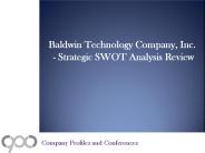 SWOT Analysis Review on Baldwin Technology Company, Inc.