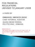 FGN FINANCIAL REGULATIONS (REVISED TO JANUARY 2009) PowerPoint PPT Presentation