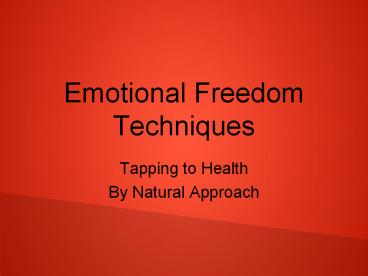 EFT - Natural Approach