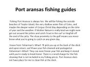 Port aransas fishing guides