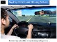 Sydney First Gear Driving School PowerPoint PPT Presentation
