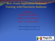 Best  Oracle Application Technical Training  with Placement Assitance