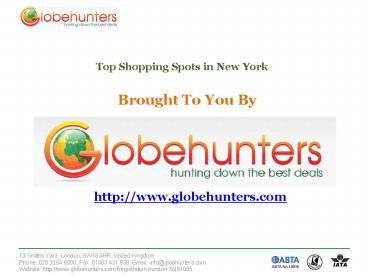 Top Shooping Spots in New York