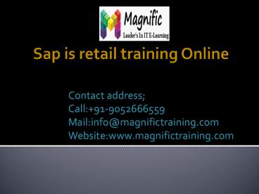 sap is retail training online
