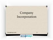 Company Incorporation