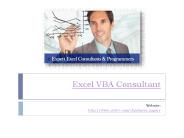Excel VBA Consultant