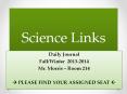 Science Links PowerPoint PPT Presentation