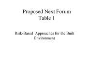 Proposed Next Forum Table 1