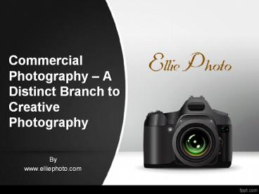 Commercial Photography – A Distinct Branch to Creative Photography
