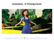 Animation - A Thriving Career