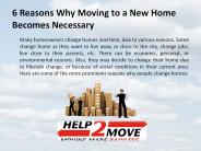 6 Reasons Why Moving to a New Home