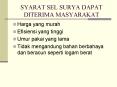 SYARAT SEL SURYA DAPAT DITERIMA MASYARAKAT PowerPoint PPT Presentation