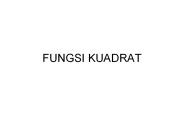 FUNGSI KUADRAT