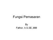 Fungsi Pemasaran