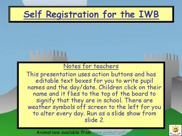 Self Registration for the IWB