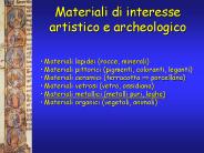 Materiali di interesse    artistico e archeologico