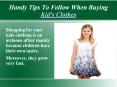 Handy Tips To Follow When Buying Kid's Clothes