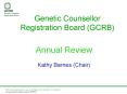 Genetic Counsellor Registration Board (GCRB) PowerPoint PPT Presentation