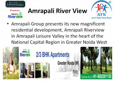 Book Dream Homes in Amrapali Riverview Noida Extension