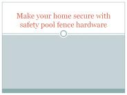 Safety Pool  Fence and Gate Hinges