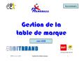 gestion de la table PowerPoint PPT Presentation