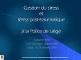 Gestion du stress et stress post-traumatique   PowerPoint PPT Presentation