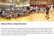 Samuel Holz- Camp Volunteer