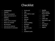 Checklist