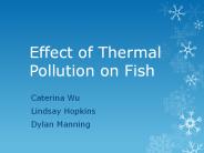 Effect of Thermal Pollution on Fish