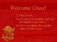 Welcome Class! PowerPoint PPT Presentation