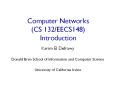 Computer Networks (CS 132/EECS148) Introduction PowerPoint PPT Presentation