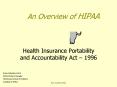 An Overview of HIPAA PowerPoint PPT Presentation