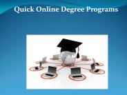 Quick Online Degree Programs