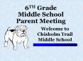 6TH Grade Middle School Parent Meeting PowerPoint PPT Presentation