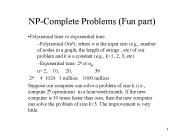 NP-Complete Problems (Fun part)