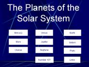 The Planets of the Solar System