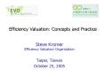 Efficiency Valuation: Concepts and Practice PowerPoint PPT Presentation