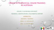 Oracle apps financial online training in Australia