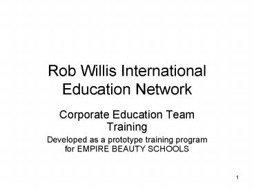 Rob Willis International Education Network