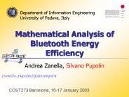 Mathematical Analysis of Bluetooth Energy Efficiency