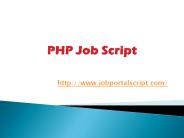 PHP Job Script